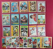 Over 400 - 1968 to 1972 Topps Football - Low Grade - Fran Tarkenton Alex Karras picture