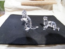 2 SWAROVSKI CRYSTAL OTTERS NO BOX picture