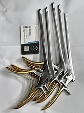 Kerrison Set 8” (1mm,2mm,3mm,4mm,5mm) 5 Pieces 45 degrees Upward Rongeurs  Gold picture