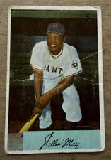 Bowman 1954 Willie Mays #89 New York Giants MLB Vintage CREASES see all photos picture