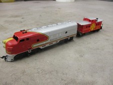 HO Scale Track tested ,  Life-Like, F-9 Santa Fe Warbonnet with matching caboose picture