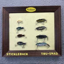 Vintage Fred Arbogast Stickleback Tru Shad Fishing Lure Dealer Display Card picture