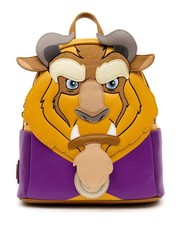 LOUNGEFLY DISNEY BEAUTY & BEAST WINTER BEAST COSPLAY MINI BACKPACK picture