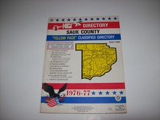 Vintage 1976-1977 Sauk County Wisconsin Directory Yellow Page Classified Pages picture