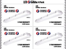 Paint / Spray Booth LED Light Fixture 4' Two Lamp commercial grade Bright 4 PACK picture