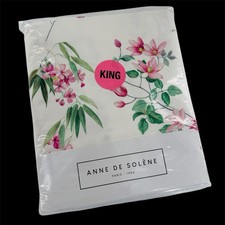 NEW Anne De Solene Aura Floral  King Duvet Percale Combed Cotton Luxury Pink picture