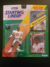 1992 Kenner Starting Lineup Deion Sanders Atlanta Falcons Vintage Card Poster picture