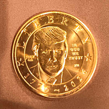 2026 Donald Trump $1 Coin United  Uncirculated Roll Opened 25/w/1 July 4 Privy picture