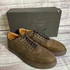 NWB THURSDAY Everyday Men's Court Brown Leather Sneakers- SZ 12 picture