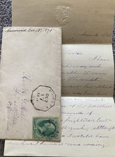 1871 Fayetteville NC Cover + Letter To Reverend HG Hill Newark Delaware picture