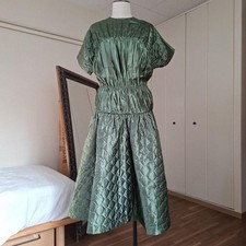 Noir Kei Ninomiya Comme des Garcons Khaki Quilted Long Dress 2024AW Size M picture
