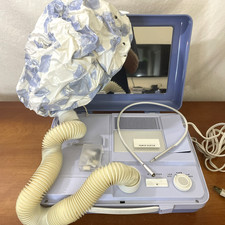 VTG Montgomery Ward Working Portable Hair Dryer Manicure Station w/mirror Japan picture