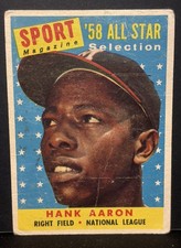 1958 Topps - Sport Magazine '58 All Star Selection Hank Aaron #488 Hall Of Famer picture