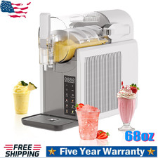 68Oz Slushie Machine 2in1 Soft Serve Ice Cream Milkshak Frozen Drink Auto-Clean picture