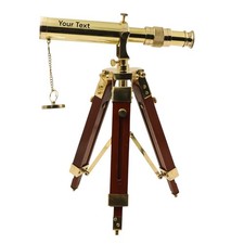 Marine Brass Telescope With Tripod- Nautical Spyglass Telescope , Maritime Decor picture