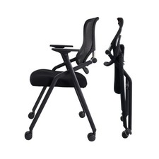 PRO, Stackable & Foldable Conference Room Chairs with 2X Thick Cushion, Lumba... picture