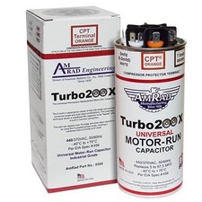 Amrad Turbo 200X Universal Motor Run Capacitor, 97.5 Mfd w/CPT Terminal picture