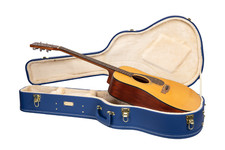 Crossrock Designer Series- Wooden Case for D28 Acoustic Guitar-Vibrant Blue picture