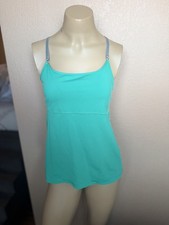 LULULEMON ATHLETICA  Green Work Out Tank Top sz 6 US adjustable straps picture