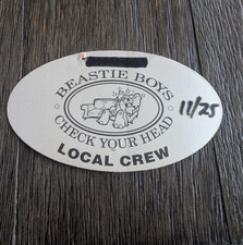 Beastie Boys 1992 Check Your Head Concert Tour Crew Backstage Pass picture