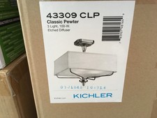 Kichler Classic Pewter 3 Light , 100 Watt, Etched Diffuser - Model # 43309 CLP picture