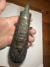 C. 1830 Original Patina King William IV Powder Flask rare picture