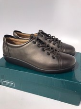 Hotter Dew Womens Leather Sneaker Dark Pewter Size 7.5 M NEW $129 picture