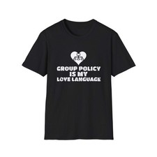Group Policy Is My Love Language White Ink Tee picture