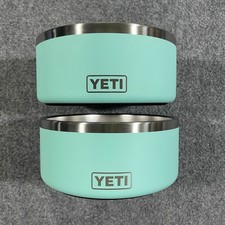 x2 Yeti Boomer 8 Cup Dog Bowls Seafoam 64 oz Stainless Steel Non-Slip Water Food picture