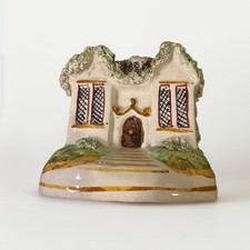 Vintage Victorian Staffordshire Cottage House Money Box picture