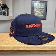 OVO x New Era x NFL Chicago Bears Navy Fitted Hat - New - Authentic picture