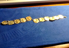 VINTAGE 1950 CATHOLIC SAINTS BRACELET 1/20 14K GF MISSING LINK CONNECTOR 092726F picture