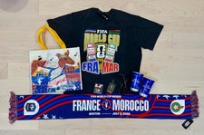 2026 FIFA WOLD CUP Quarterfinal Bundle FRANCE MOROCCO Boston MATCH DAY SCARF Pin picture