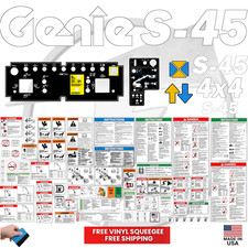 Fits Genie S-45 Decal Kit Boom Lift Stickers -  - 3M Vinyl picture