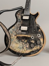Customized Electric guitar Stylized As a Unique  Piece Of Mixed Media Fine Art. picture