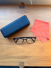 LINDBERG Acetanium 1231 AH07 Black Blue Unisex Rectangle Eyeglasses 50-19-135 picture