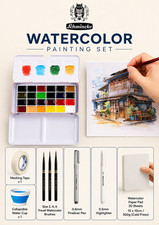 24-Color Schmincke  Watercolor(1ml) Travel Set with Brushes & Accessories picture