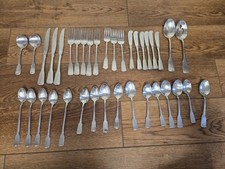 Oneida Heirloom American Colonial Stainless Flatware 37 Pc Cube 3 Place Set Plus picture