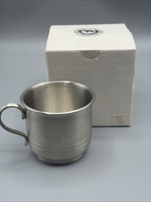 Vintage Selandia Thailand Pewter Small Pewter Baby Cup Mug in Original Box picture