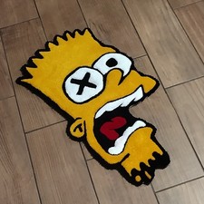 Handmade Rug Custom Tufted Simpsons Bart Yellow Cartoon Anime Simpson picture