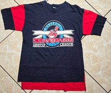 Vintage 1994 Logo 7 Cleveland Indians Chief Wahoo Blue T Shirt Men's Medium USA picture