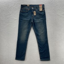 Levis 511 Jeans Mens 34x32 Blue Slim Fit Dark Wash Stretch Preppy Grunge NEW picture