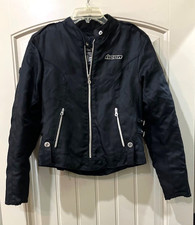 ICON Hella Textile Women's Motorcycle Jacket Black Size Small w Zip Out Lining picture