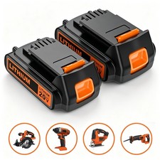 2 Pack 20V MAX 3.0Ah Battery for BLACK+DECKER 20 Volt Lithium Batteries LBXR20 picture