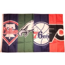 Philadelphia Teams 3X 5’ Flag Banner Philly Eagles Flyers Phillies 76ers Sports picture