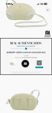 Vintage Burberry Blue Label Mini Cross Body Green Canvas Leather Japan Y2K COA picture