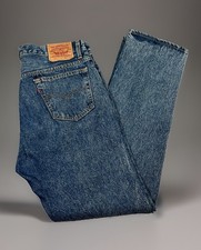 VTG Levis 501 Mens Acid Wash Straight Leg Denim Jeans USA MADE 36x32 (34x33) picture