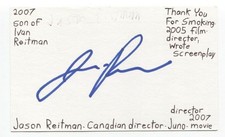 Jason Reitman Signed 3x5 Index Card Autograph Juno Thank You for Smoking picture