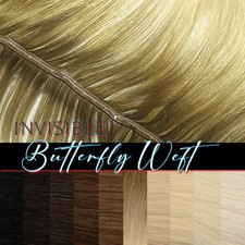 Invisible Butterfly Weft Remy Human Hair Extensions 20