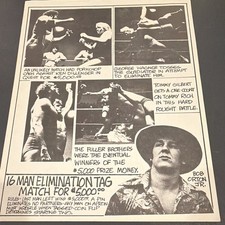 1977 Evansville Wrestling Program Jerry Lawler Rocky Johnson Tommy Rich CWA picture